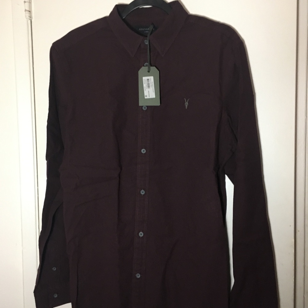 All saints men’s button down shirt size L NWT